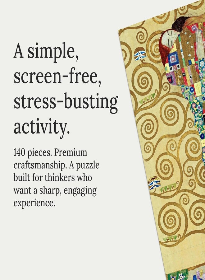 91Knots | The Tree of Life by Gustav Klimt - 140pcs Premium Wooden Puzzle | Artistic Pocket Jigsaw for Adults & Kids 5+ | Ideal Travel Friendly Gift | L’Arbre de Vie - Image 2